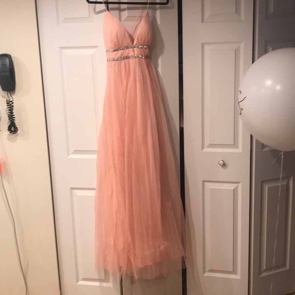 Pink formal homecoming dress